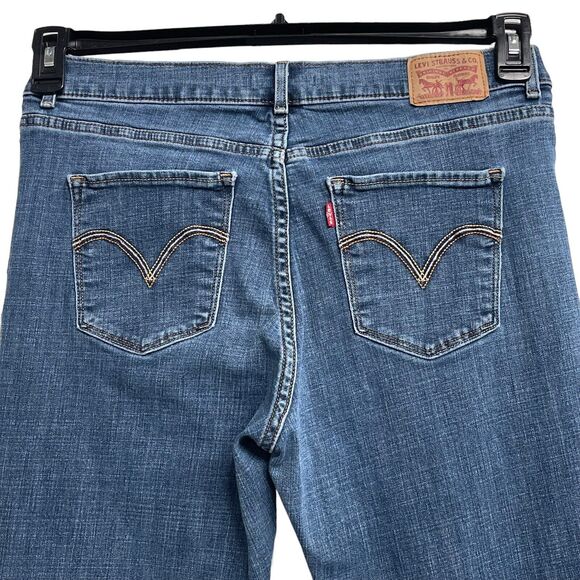 Levi’s SZ 12 Classic Boot Jeans Stretch 5-Pocket Mid-Rise Zip-Fly Blue Womens - Picture 5 of 12